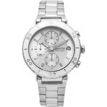 Fossil Silver Stainless White Chronograph Allie Womens Watch Ch2580