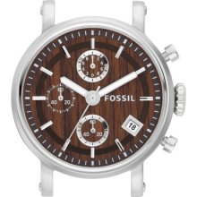 Fossil Stainless Steel Watch Case Wood Print - C181003