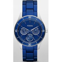 Fossil Stella Blue Aluminum And Steel Ladies Watch Es3035