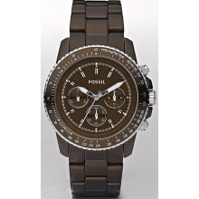 Fossil Stella Chronograph Brown Aluminum Mens Watch Ch2746