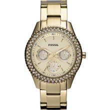 Fossil Stella Gold Tone Stainless Steel Ladies Watch Es3101