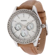 Fossil Stella Leather Watch In Sand