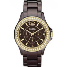 Fossil Women's Brown Dial Watch CE1044