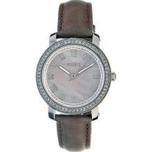 Fossil Women's Emma ES3188 Grey Leather Quartz Watch with Mother- ...