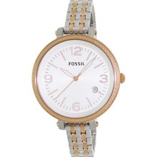 Fossil Women's Heather ES3215 Two-Tone Stainless-Steel Analog Quartz Watch with Silver Dial