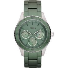 Fossil Women's Stella Es3039 Green Stainless-Steel Quartz Watch With Green Dial