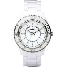 Fossil Women's Stella White Dial Watch ES2442