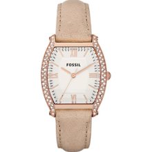 Fossil Womens Wallace Es3108 Leather Sand Watch