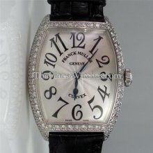 Franck Muller Curvex Ladies Medium Steel Diamond Watch 7502qzd $22,600 Msrp