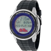 Game Time Ole Miss Rebels Stainless Steel Digital Schedule Watch - Men