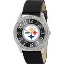 Game Time Pittsburgh Steelers Glitz Watch - Black Black