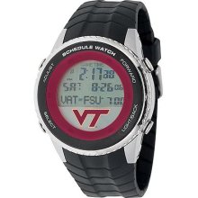 Game Time Virginia Tech Hokies Stainless Steel Digital Schedule Watch