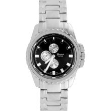 Geneva Platinum Men's Metal Link Watch