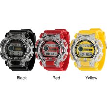 Geneva Platinum Women's 12 Digit Light-up Sports Watch (Yellow)