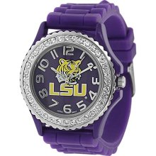 Geneva Platinum Women's Rhinestone Louisiana State University Watch