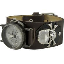 Geneva Skull And Crossbones Wristwatch Quartz Watch Gray