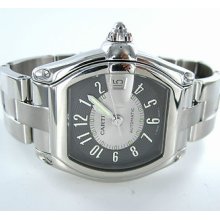 Gents Cartier Roadster Watch Men Stainless Steel Authentic Water Resistant 330ft