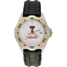 Gents Texas Tech University All Star Watch With Leather Strap