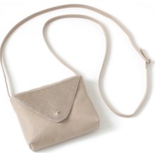 Genuine Leather Small Crossbody Purse Envelope Shape in Nude and Copper, adjustable strap, H12xW15xD3 cm , handbag, clutch, shoulder bag