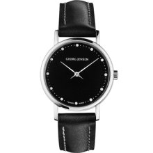 Georg Jensen Lady Watch 424 With Black Dial