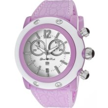 Glam Rock Watch Gd1109-dc Women's Miami Beach Chrono White Dial Lilac/white