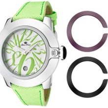 Glam Rock Watch Gr32079-debz Women's Sobe-mood White Dial Light Green Saffiano