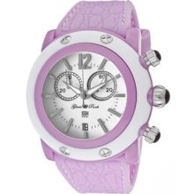 Glam Rock Watches Women's Miami Beach Chrono White Dial Lilac/White Re