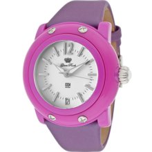 Glam Rock Watches Women's Miami Beach White Dial Violet Techno Silk V