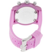 Glam Rock Women's Miami Beach Chronograph Round Watch Case: Light Lilac/White, Dial/Strap: White/Lilac