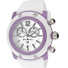 Glamrock Women's Miami Beach Chrono White Dial Lilac/White Resin Case