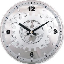 Glass Dial Round Moving-gear Wall Clock GP6987