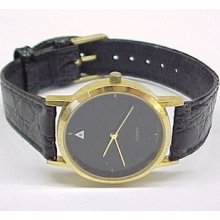 Gold Tone Quartz Japan Movement Wristwatch