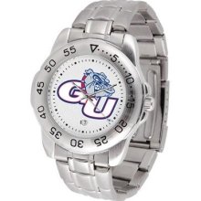 Gonzaga University Bulldogs Men's Stainless Steel Logo Watch