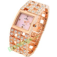 Good Jewelry Quartz Watch w/ Simulated Crystal Beads