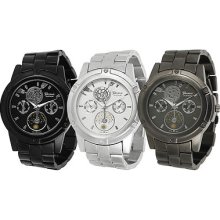 Gp By Brinley Co. Men's Chronograph-style Link Watch