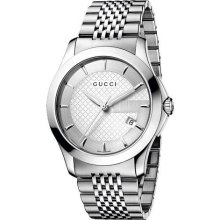 Gucci Men's G-Timeless Silver Dial Watch YA126401