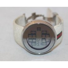 Gucci Ya114214 I-gucci Digital White Green Red Strap Men's Watch