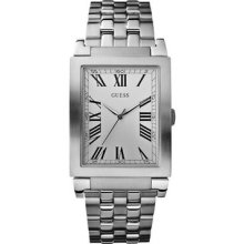 Guess Alliance Silver Dial Stainless Steel Bracelet Gents Dress Watch W85062g3