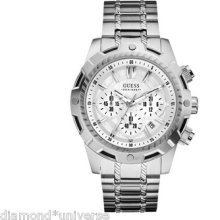 Guess Brushed Silver-tone Bold Sport Chronograph Watch U0037g1