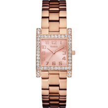 GUESS Rose Gold-Tone Crystal Watch