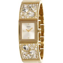 Guess U0002L2 Silver Dial Gold-Tone Stainless Steel Women's Watch