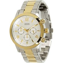 Guess U0123g2 Mens Contemporary 2-tone Gold S.steel Chronograph Watch