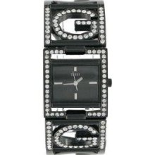 Guess U15037l1 Swarovski Crystal Black Dial Bracelet Watch