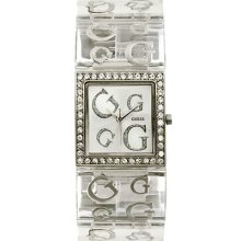 Guess Women Clear Plastic/steel Watch U10525l4