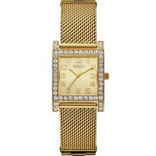 GUESS Yellow Gold-Tone Enduring Chic Crystal W