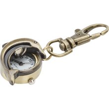 Half Hollow Dolphin of Alloy Unisex Analog Quartz Keychain Watch (Bronze)