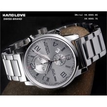 Handlove Handlove Stainless Steel Glossy White Dial Menâ€²s Watch