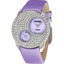 Haurex Italy Women's Fs359dl1 Nabylia Swarovski Lilac Satin Watch