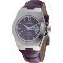 Haurex Watches Women's Yacht Purple Dial Purple Calfskin Purple Calfs