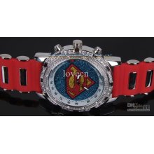 Hip-hop Dance Hiphop Watch Superman Quartz Digital Watches Red Belt